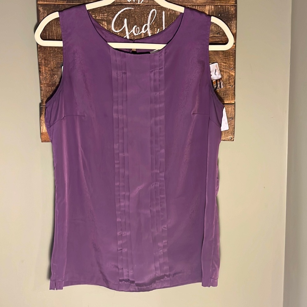 Purple Sleeveless Blouse